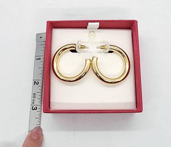 House of Harlow Gold C Hoop Earrings