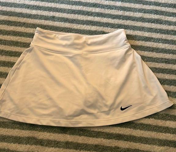 Nike White  DriFit Tennis Skirt