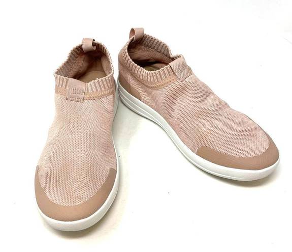 FitFlop  Uberknit Slip-On Sneaker Pink Beige Size 10