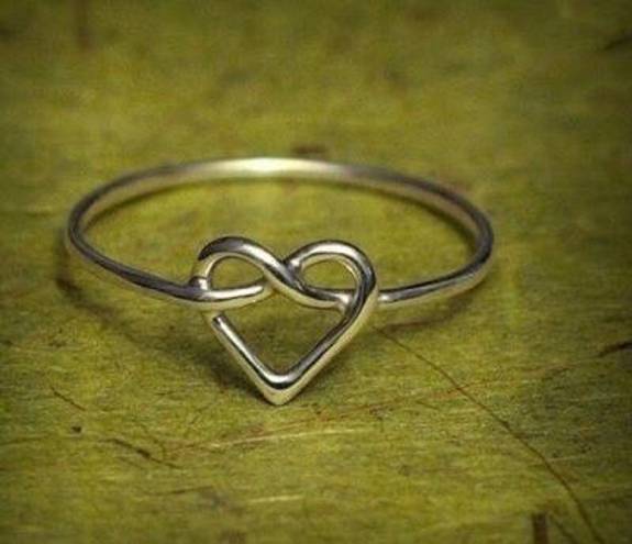 infinity Heart Ring Sz8