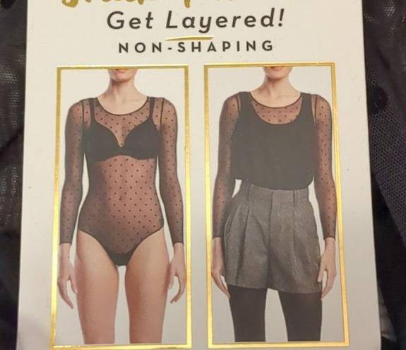 Spanx sheer fashion bodysuit size large