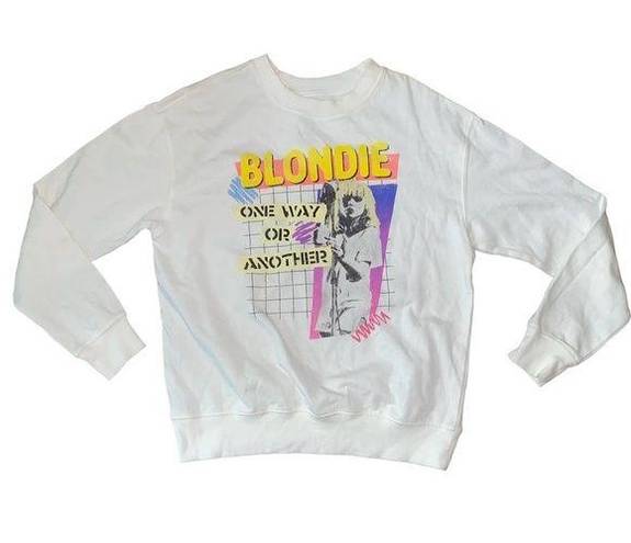 One Way Blondie  or Another Retro Graphic Crewneck Pullover Sweatshirt Medium