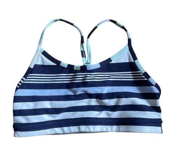 Lululemon  blue striped y back sports bra