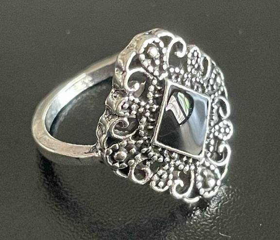 Onyx stone woman ring size 6.5