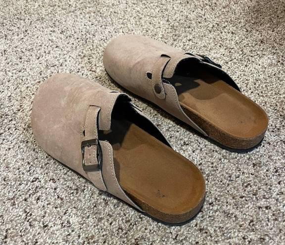 Suede Clogs Size 6.5