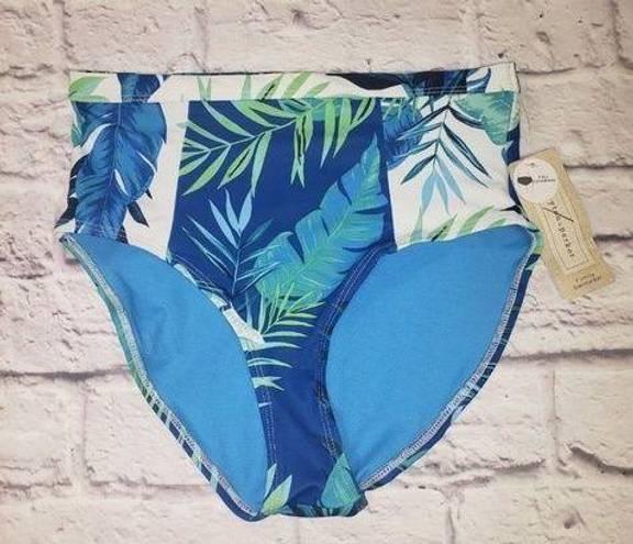 Parker NEW Peyton &  Women's Size XS Blue Tropical Full Coverage Swimsuit Bottom