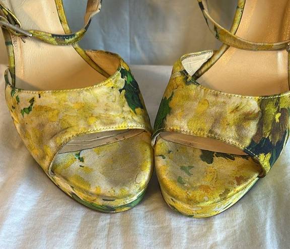 Kate Spade  Floral Strappy Open Toe Ila Italian Sandal Platform Heels