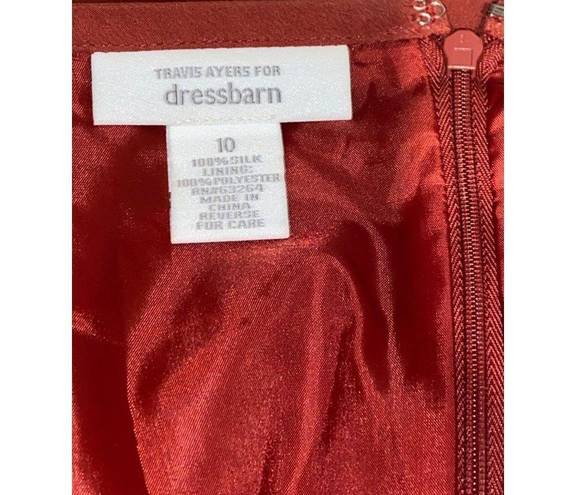 Dress Barn Travis Ayers for  Rust Color Silk Lined Pencil Skirt Size 10