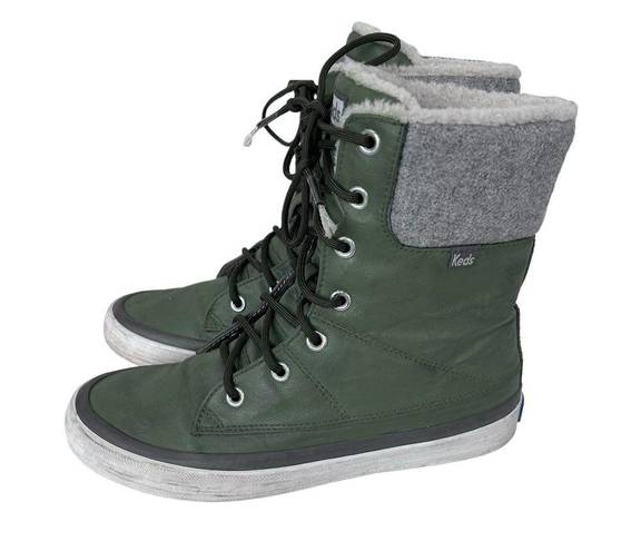 Keds  Juliet Green High Top Boots Sz 8