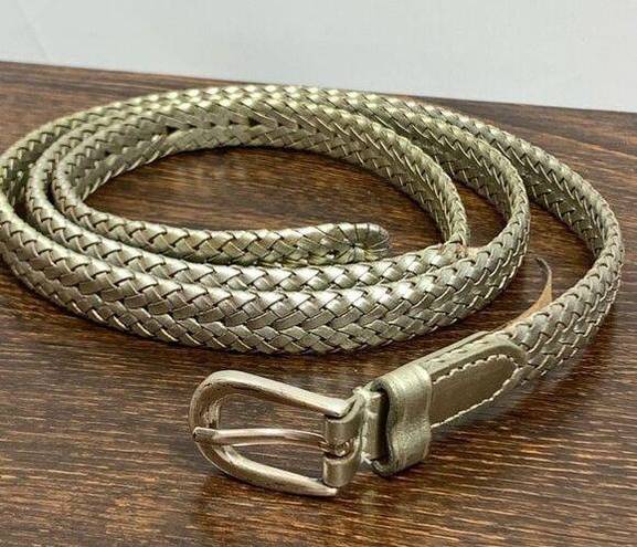 Coldwater Creek  Women's Metallic Bonded Braided Belt Gold Size XL