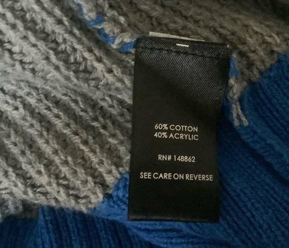 Torrid  sweater knit blue gray pullover drop shoulder striped long sleeve Sz 1X