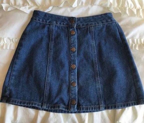 Brandy Melville Denim Button Up Skirt