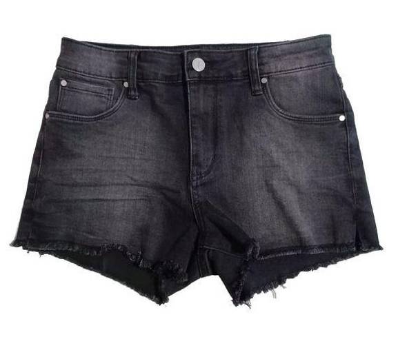 BP  Nordstrom Women's Size 25 Black Cut-off Denim Shorts Stretch 3" Inseam NEW