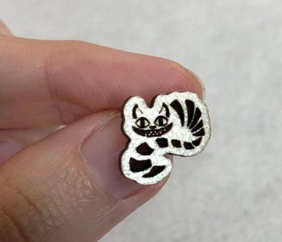 Disney Cheshire Cat Wood Stud Earrings