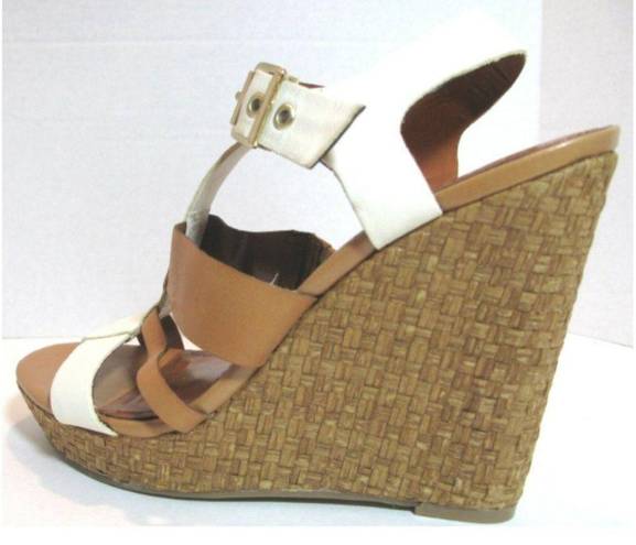 Jessica Simpson  'Casie' Ivory/Tan Leather Platform