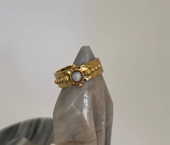 Nature Gemstone Open Ring* 18K Gold Plated Ring* Royal Ring*Open Ring* Colleague Graduation Gift * Birthday Gift Multiple