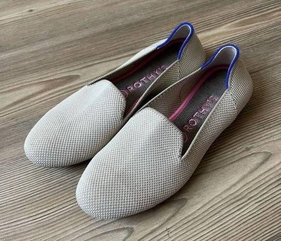 Rothy's  The Loafer Linen Double Stitch Knit Fabric Slip On Flats Shoes