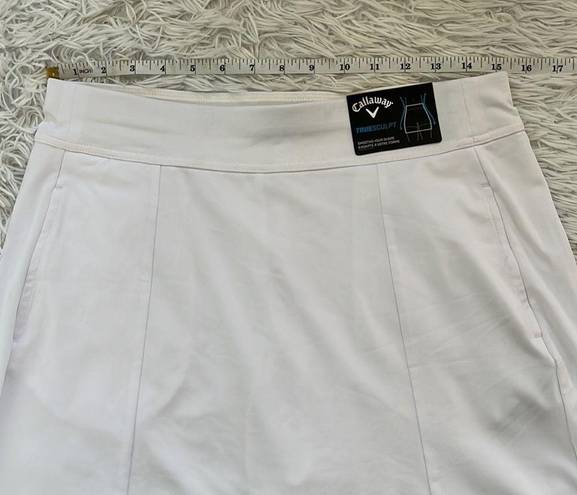 Callaway  Women’s Solid TrueSculp Opti-Dri Skort in brilliant white size Medium