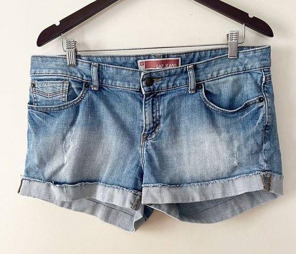 Gap  Women’s Light Blue Cuffed Hem Cotton Denim Shorts Sz 12