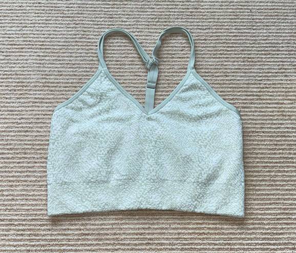 Rbx Active RBX Women's Ice Blue Seamless Jacquard Sports Bra