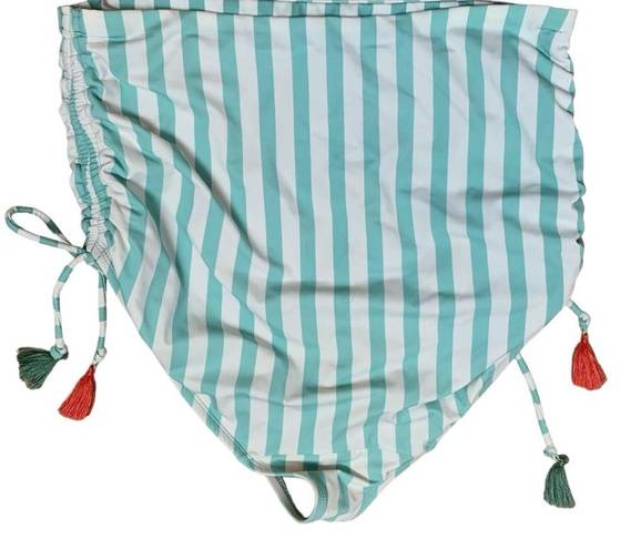 Cacique Swim by  women's size 16 new swim suit bottoms high waist teal stripe blu