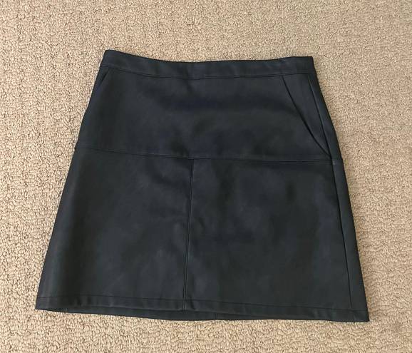 Shinestar Black Faux Leather Skirt