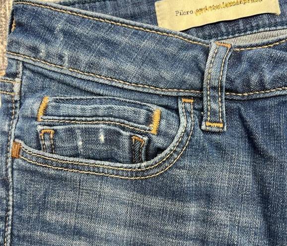 Pilcro  Anthropologie Jean Shorts Size 25" Blue Stet Low-Rise Roll-Up Hem Stretch