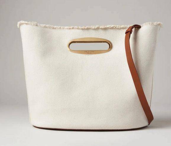 Rag and Bone FLAWED  Off White Belize Canvas Tote Bag $495