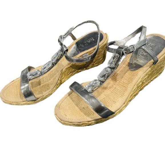 Ralph Lauren Lauren  Corala Espadrille Rhinestone Wedge Sandals Size 7