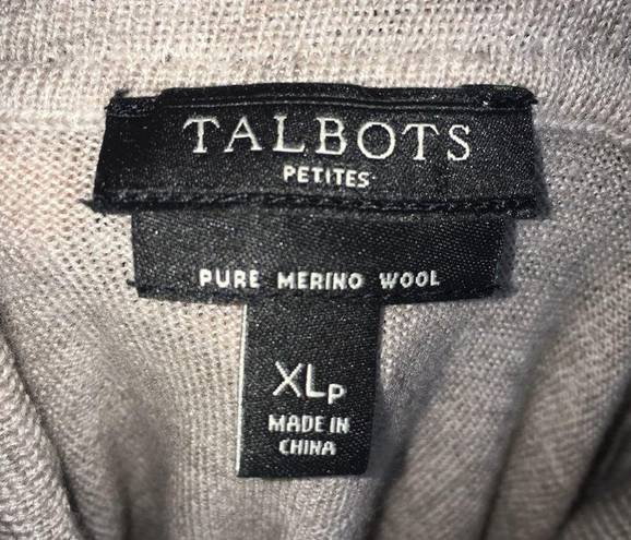 Talbots  oatmeal pure merino wool pullover