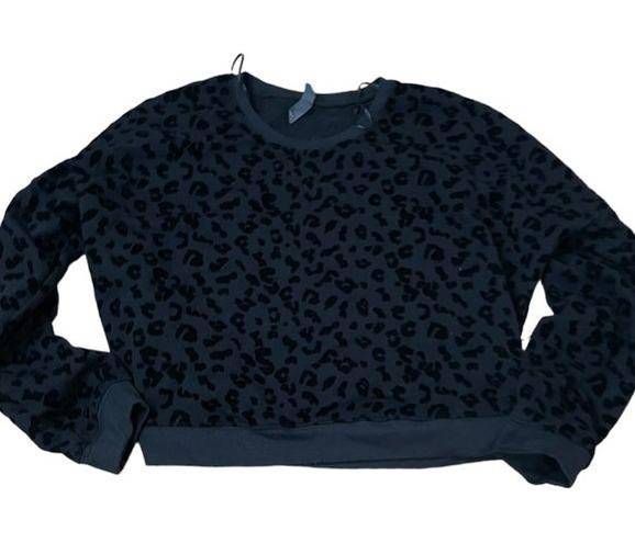 Alya Black Leopard Cropped Sweater D