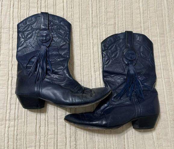 Laredo Vintage  Navy Tassel Cowboy Boots