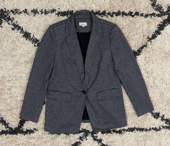 Loft Houndstooth Long Modern Blazer