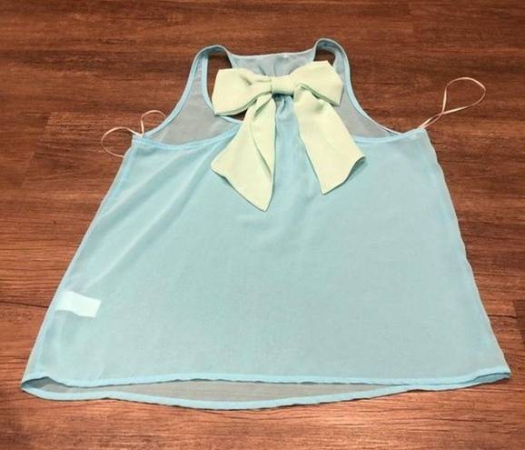 Dainty Hooligan Sheer  Racerback Racer Back Tank Top Bow Loose Flowy S SM Small