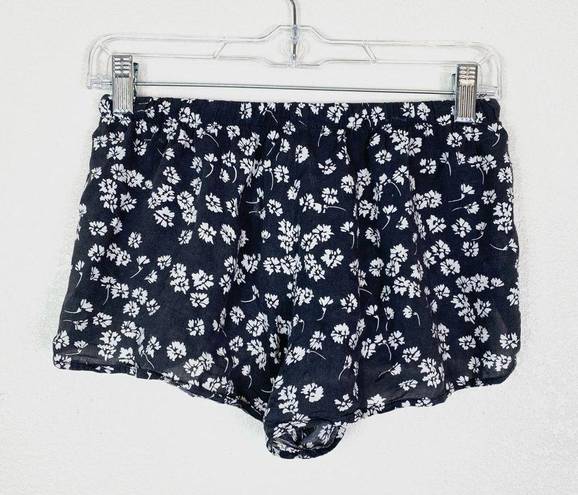 Lounge LLD Grey & White Floral High Rise Booty  Shorts