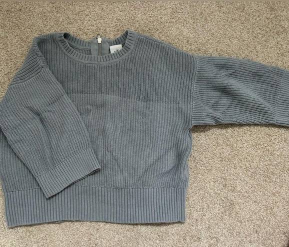 CAbi  Blue Fair Play Sweater Full Zip Pullover Cardigan Reversible