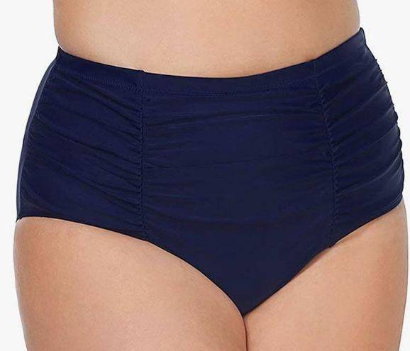 Raisin's  Curve Navy High Waist Brief Swim Bottom