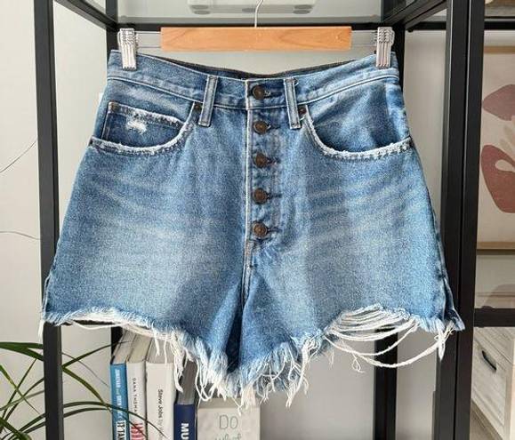 Abercrombie & Fitch  Natural Rise High Waisted Cut-Off Denim Shorts Women’s 26/ 2