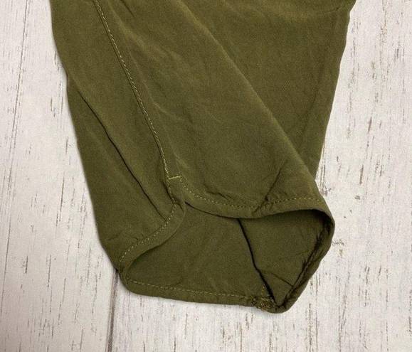 Madewell Track Trousers Pull On Joggers in Olive Green Size Medium