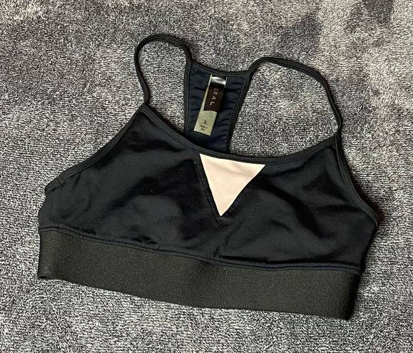 Koral black with beige triangle sports bra ( S )