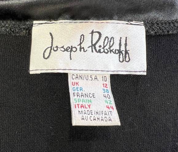 Joseph Ribkoff Vintage  Satin Trim Hoodie Jacket Black