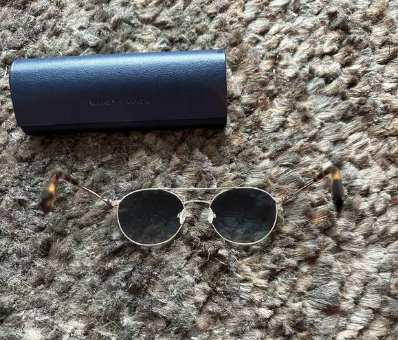 Warby Parker fisher polished gold sunglasses