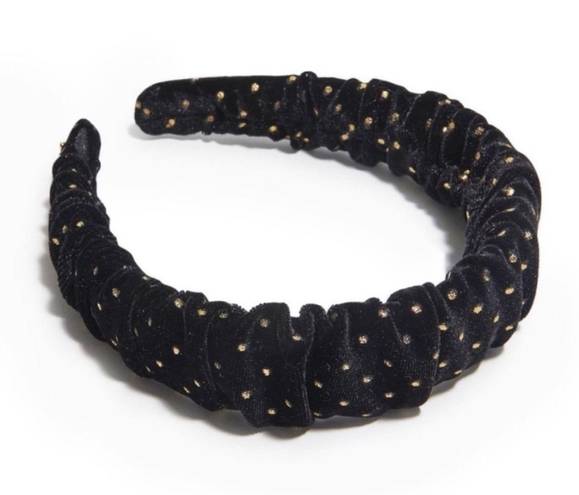 Lele Sadoughi NEW -  - Jet Dot Velvet Kelly Headband