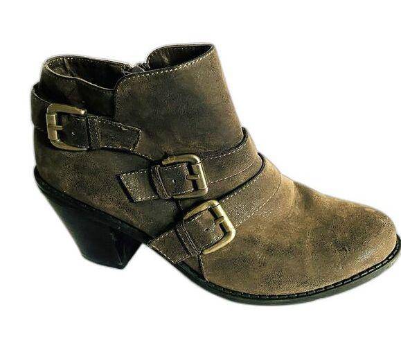 Ruff Hewn  Dunham Triple Buckle Zip Up Ankle Boots Shoes 8.5 M