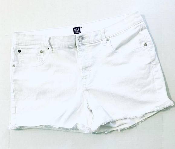 Gap  High Rise White Denim Stretch Shorts 32