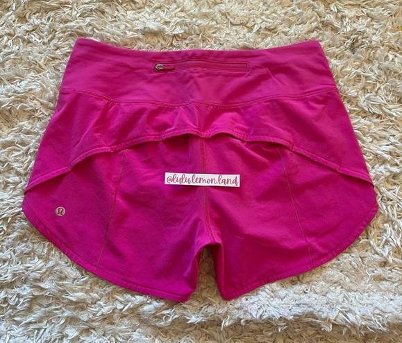 Lululemon Sonic Pink Speed Up Mid-Rise Lined Short 4"