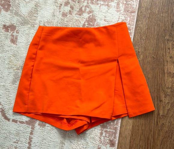 English Factory Orange  Slit Detail Skort