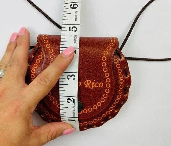 Latigo Retro XS Handmade Tooled  Leather Shoulder Brown Boho Bag