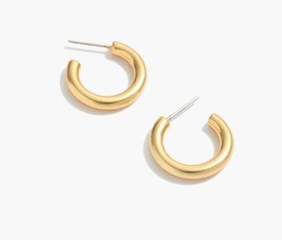 Madewell NWT  Chunky Small Hoop Earrings Gold