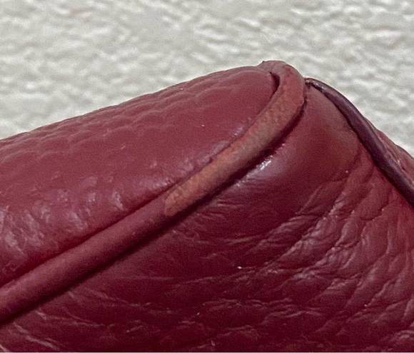 Furla  Avril BAPWAVR Burgundy Wine Pebbled Leather Guitar Strap Crossbody Bag